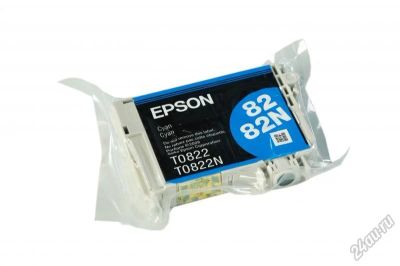 Лот: 6811346. Фото: 1. Epson Cyan 82,82N (Синий) T0822... Картриджи, расходные материалы