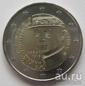 Лот: 18715991. Фото: 1. Словакия 2 евро 2019. 100 лет... Европа