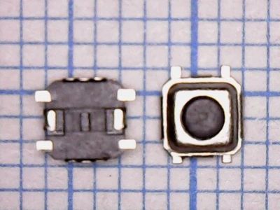 Лот: 12286922. Фото: 1. Тактовая кнопка №10 SMD вертикальная... Реле, тумблеры, переключатели