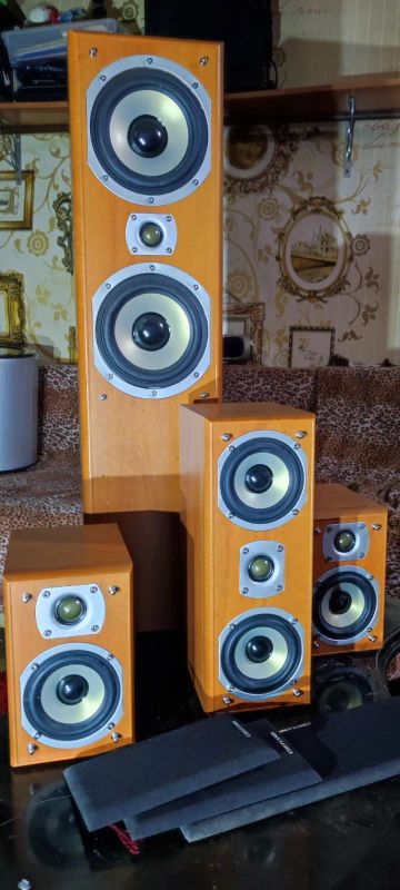 Лот: 21074833. Фото: 1. Акустика cortland-STH 5000 4 колонки. Пассивные акустические системы