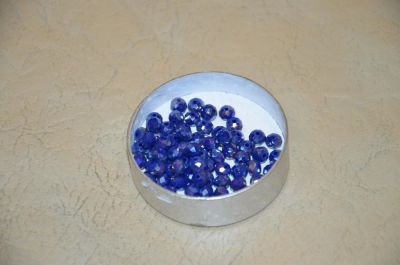 Лот: 9077956. Фото: 1. roundelle кристалл бусиний синий... Бижутерия ручной работы
