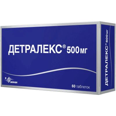 Лот: 24621331. Фото: 1. Детралекс 500 мг таблетки 60 шт. Лекарства