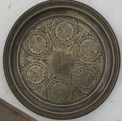 Лот: 18183597. Фото: 1. поднос медный, коллекционный... Предметы интерьера и быта