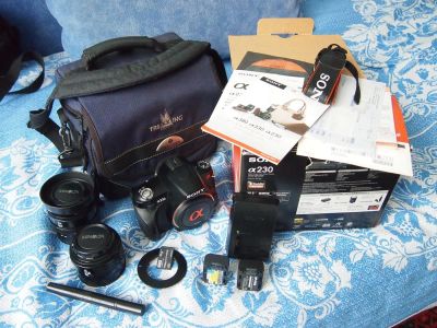 Лот: 2485666. Фото: 1. Отличный комплект. SONY A230... Цифровые зеркальные