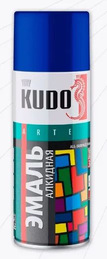 Лот: 12943315. Фото: 1. Краска-спрей Kudo KU-1011, синяя. Краски, лаки, растворитель