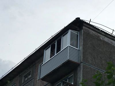 Лот: 14415871. Фото: 1. Остекление балкона под крышу П-образный... Окна, балконы