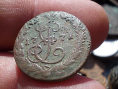 Лот: 14549406. Фото: 1. Отличная денга 1771 года, ЕМ. Россия до 1917 года