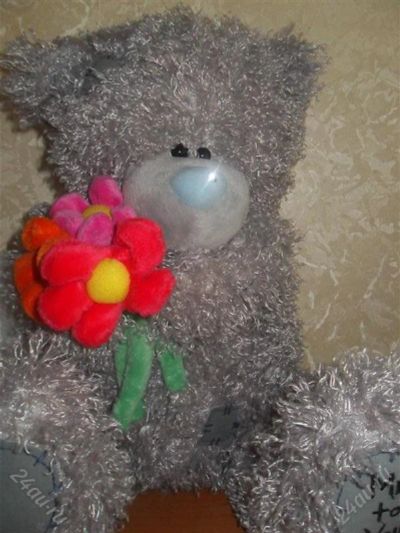 Лот: 2847573. Фото: 1. Мишка Teddi с цветами. Мягкие