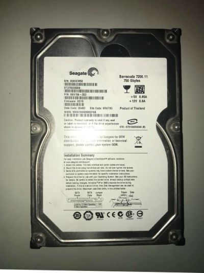 Лот: 11128632. Фото: 1. Жесткий диск №1 HDD 750Gb SATA... Жёсткие диски (HDD)