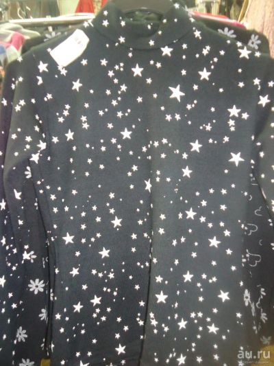 Лот: 8756598. Фото: 1. водолазка новая чёрная со звёздочками. Рубашки, блузки, водолазки