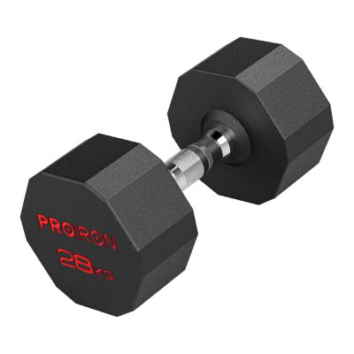 Лот: 25581999. Фото: 1. Гантель обрезиненная 28кг PROIRON... Гантели