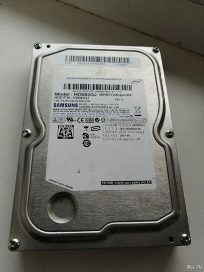 Лот: 14932514. Фото: 1. Жесткий диск 3.5: Samsung HD082GJ... Жёсткие диски (HDD)