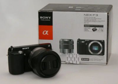 Лот: 8146654. Фото: 1. Sony NEX-F3+Портретник 50мм светосила... Цифровые беззеркальные со сменной оптикой