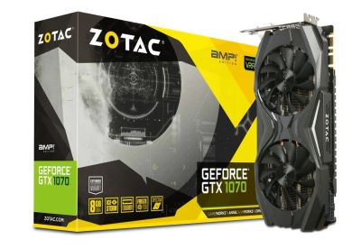 Лот: 9754747. Фото: 1. 8Gb Zotac GTX 1070 AMP! Edition. Видеокарты