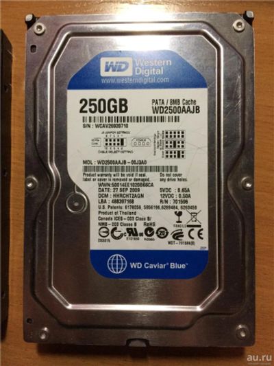 Лот: 8881453. Фото: 1. Жесткий диск WD2500AAJB 250Gb... Жёсткие диски (HDD)