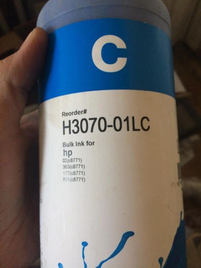 Лот: 9299925. Фото: 1. Чернила HP H3070-01LC. 1 литр... Картриджи, расходные материалы