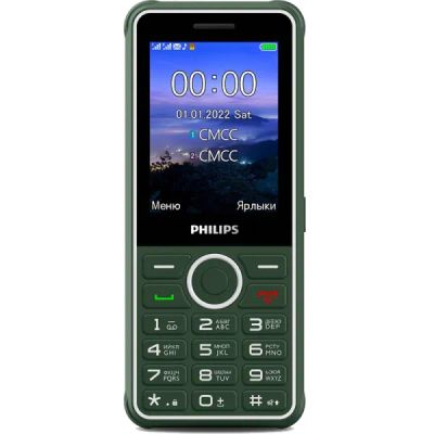 Лот: 22221073. Фото: 1. Телефон Philips Xenium E2301 Зеленый. Кнопочные мобильные телефоны