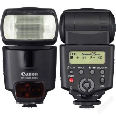 Лот: 832657. Фото: 1. Canon SpeedLite 430 EX II с допами. Вспышки, осветители, рассеиватели
