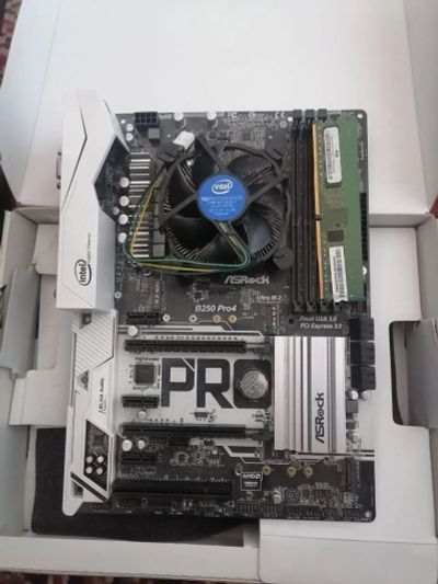 Лот: 21168029. Фото: 1. Материнская плата ASRock B250... Материнские платы