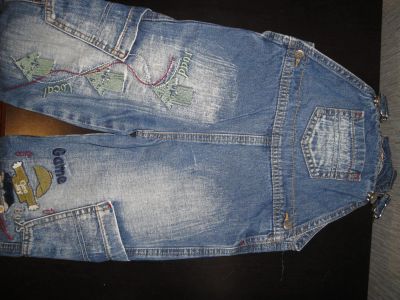 Лот: 4875833. Фото: 1. Джинсовый комбинизон С рубля!. Костюмы, пиджаки, комбинезоны