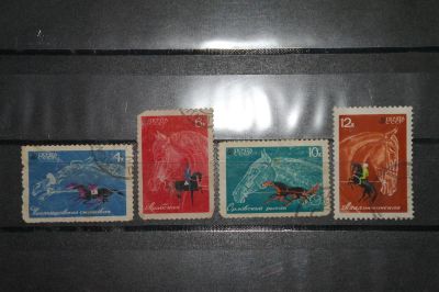 Лот: 3658276. Фото: 1. 1968 коневодство и конный спорт... Марки