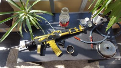 Лот: 7592684. Фото: 1. Кальян AK - 47, АК, в виде автомата... Аксессуары и запчасти для кальянов
