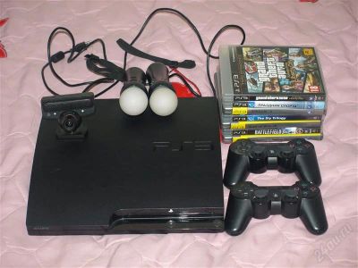 Лот: 2762731. Фото: 1. Play Station 3 slim 320gb ( PS3... Игровые приставки, консоли
