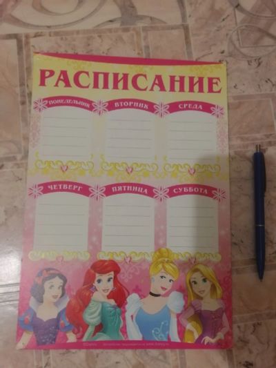 Лот: 19197242. Фото: 1. расписание уроков для девочек. Другое (учёба (школа, вуз))