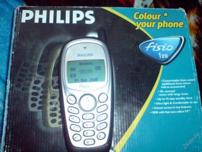 Лот: 64953. Фото: 1. Сотовый PHILIPS fisio 120 с рубля... Кнопочные мобильные телефоны