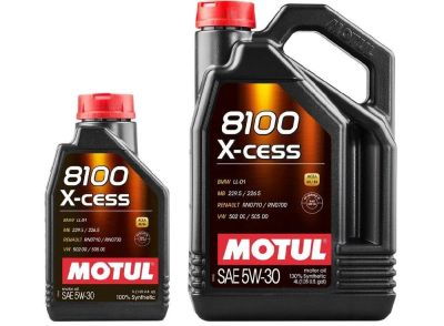 Лот: 20352438. Фото: 1. MOTUL 8100 X-cess 5w30 100% Synthetic... Масла, жидкости
