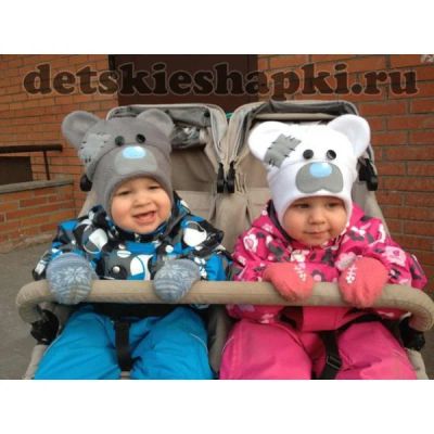 Лот: 3889882. Фото: 1. Новая необычная шапочка "Мишка... Головные уборы