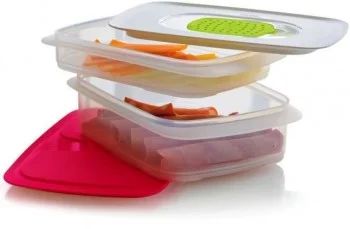 Лот: 10978726. Фото: 1. Tupperware Лоток с крышкой контроля... Контейнеры, банки