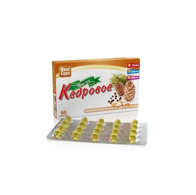 Лот: 25670313. Фото: 1. Кедровое масло капс. 0,3г №60. Народная медицина, БАДы