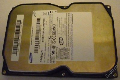 Лот: 1614066. Фото: 1. HDD Samsung (SP0802N) 80Gb 7200... Жёсткие диски (HDD)