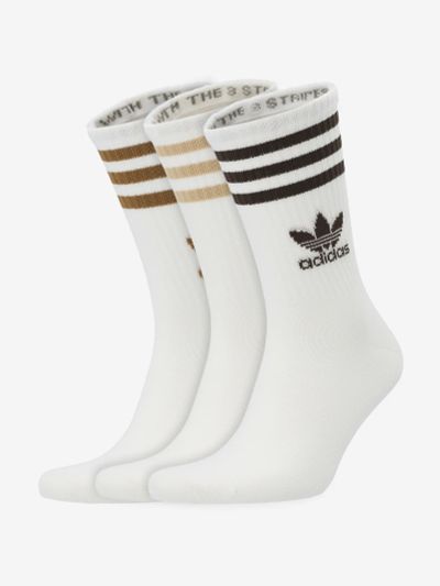 Лот: 25321356. Фото: 1. Носки adidas Crew, 3 пары, Белый. Другое (спортивная одежда)
