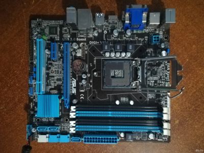 Лот: 15424337. Фото: 1. Материнская плата ASUS B75M-PLUS. Материнские платы