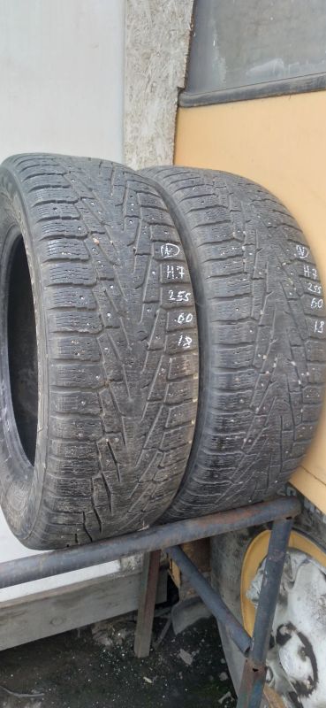 Лот: 20597730. Фото: 1. 2 шт. 255-60-18 Nokian Hakkapelitta... Шины