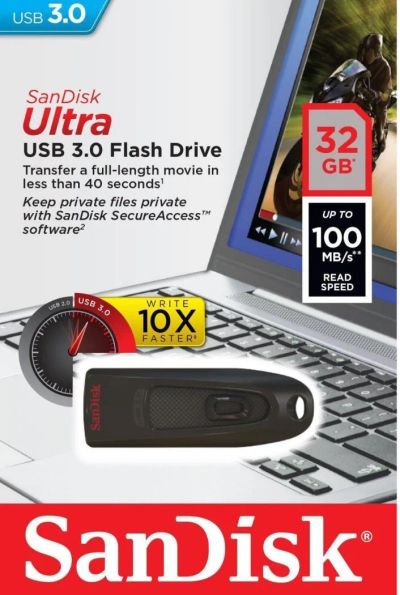 Лот: 8603432. Фото: 1. SanDisk ultra usb flash drive... USB-флеш карты
