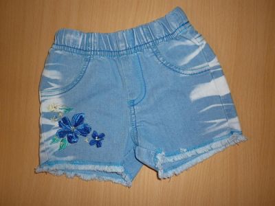 Лот: 3736833. Фото: 1. шорты джинсовые(стрейч)с синей... Платья, сарафаны