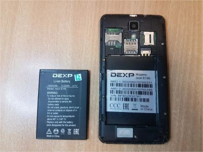 Лот: 10311662. Фото: 1. АКБ ixion E140 оригинал для Dexp... Аккумуляторы