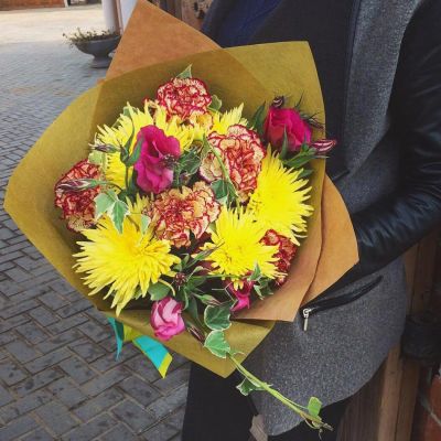 Лот: 7269912. Фото: 1. Сборный букет. Цветы на Щорса... Свежие цветы