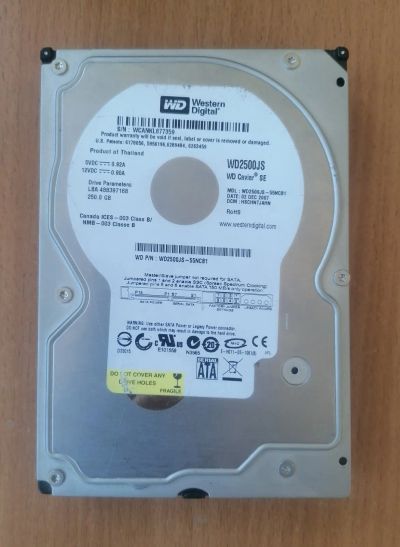 Лот: 19483742. Фото: 1. Диск 250Gb 250Gb WD WD2500JS... Жёсткие диски (HDD)