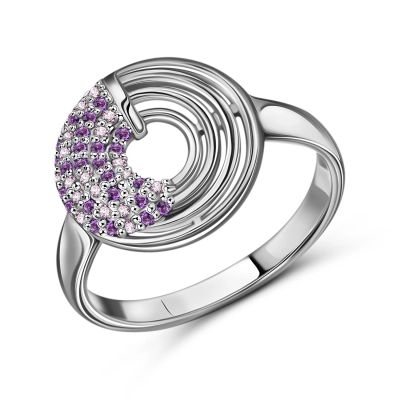Лот: 23887795. Фото: 1. Серебряное кольцо с фианитами... Кольца, перстни