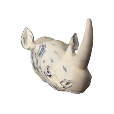 Лот: 21316002. Фото: 1. Голова носорога 4430-cr, металл... Другое (предметы интерьера)