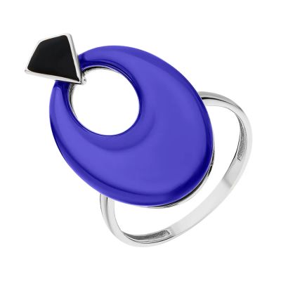 Лот: 23822780. Фото: 1. Серебряное кольцо с керамикой. Кольца, перстни