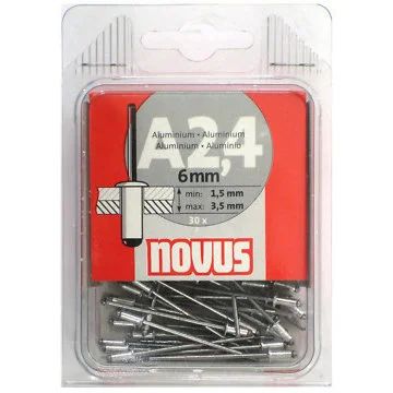 Лот: 14379136. Фото: 1. Заклепки A2,4*6 мм (30 шт.) NOVUS. Ручной инструмент