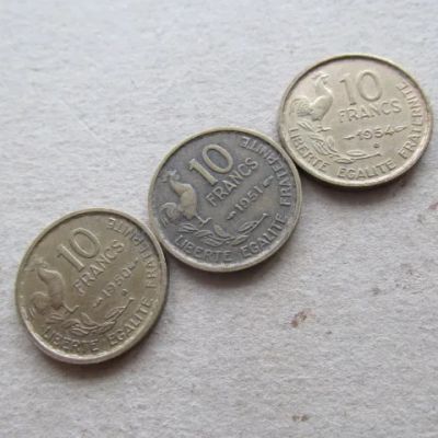 Лот: 23273437. Фото: 1. Монета 10 франк Франция 1951... Европа