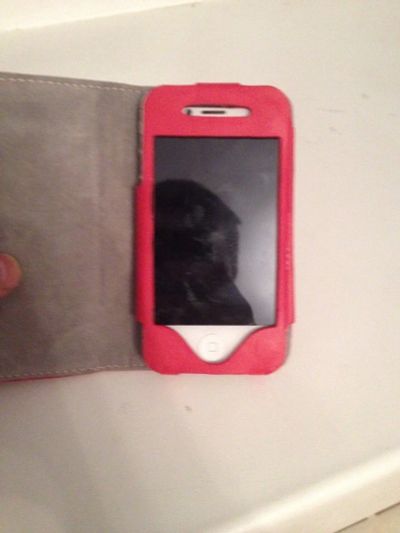 Лот: 5014110. Фото: 1. Чехол Книжка iPhone 4/4S красный. Чехлы, бамперы