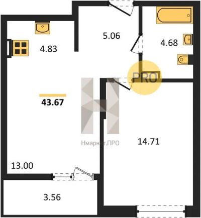 Лот: 21785030. Фото: 1. Квартира по адресу Королева ул... Квартиры, студии