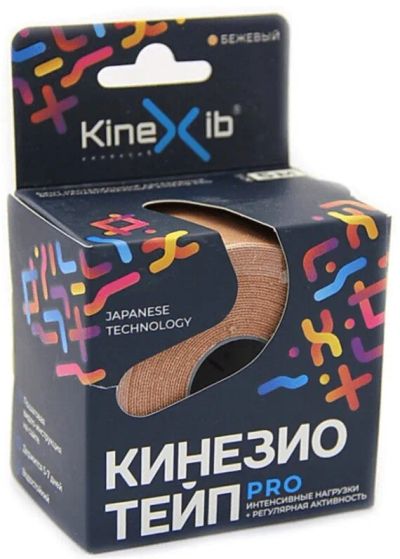 Лот: 23723251. Фото: 1. Кинексиб Про Кинезио тейп Бежевый... Лекарства